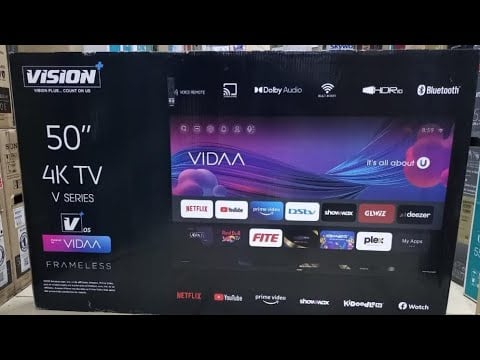 Vision Plus 50 Inches 4K UHD Frameless Smart TV VIDAA OS with 3 Months Free Showmax #mybloopers #fyp